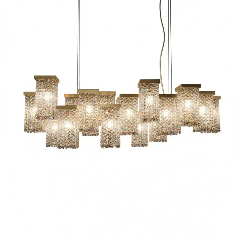 Italian Smoky Crystal Contemporary Chandelier