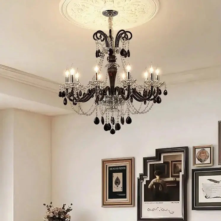 Black French Crystal Chandelier ChandeliersLife®
