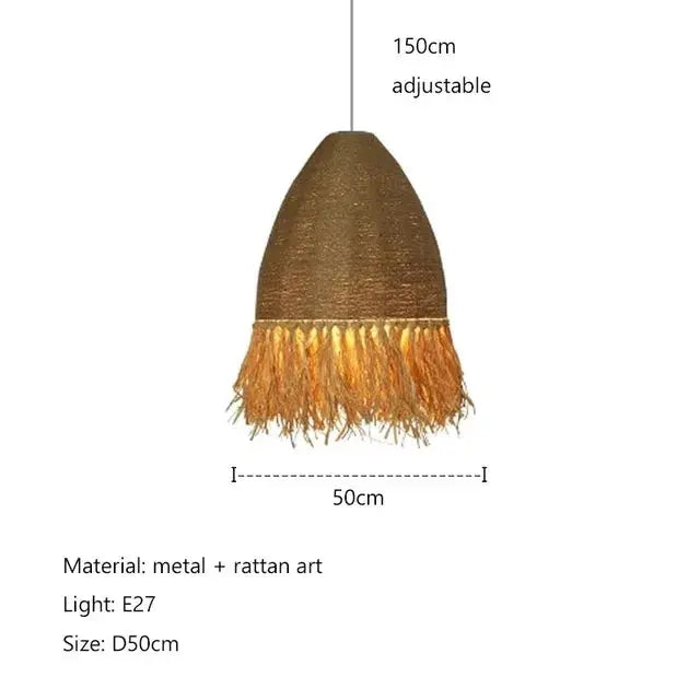 Retro Rattan Pendant Light ChandeliersLife®