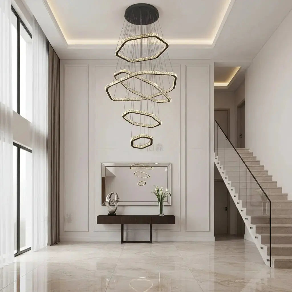 Modern Home Decoration Stair Crystal Chandelier ChandeliersLife®