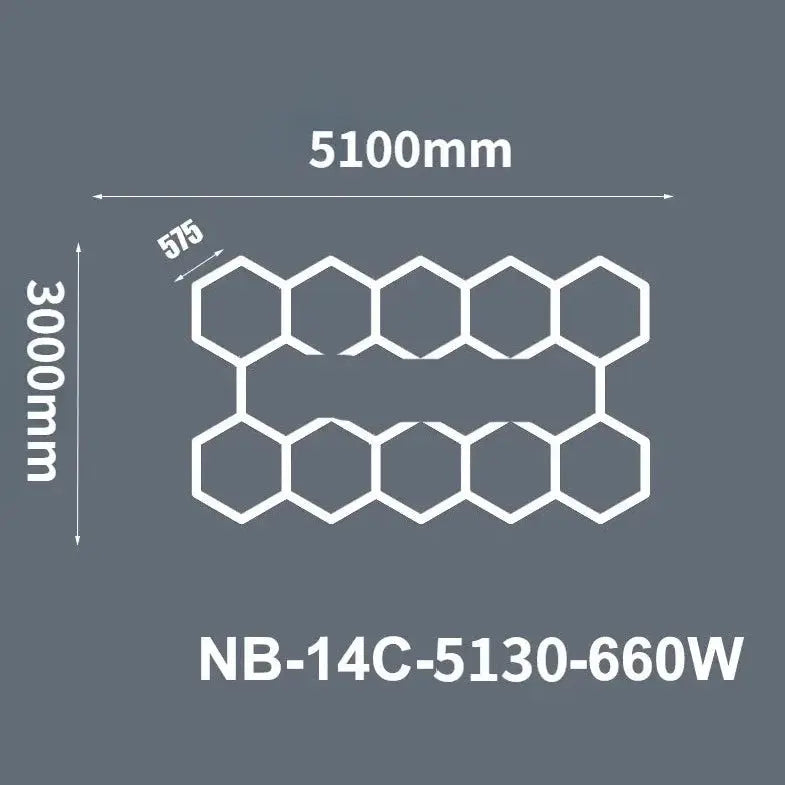 Hexagon Ceiling Light for Car Showroom Workshop ChandeliersLife®