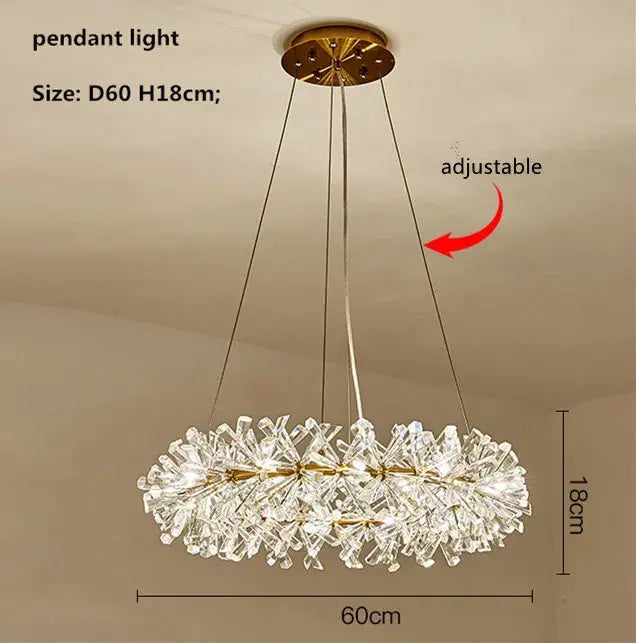 Modern Crystal Flower Pendant Chandelier ChandeliersLife®