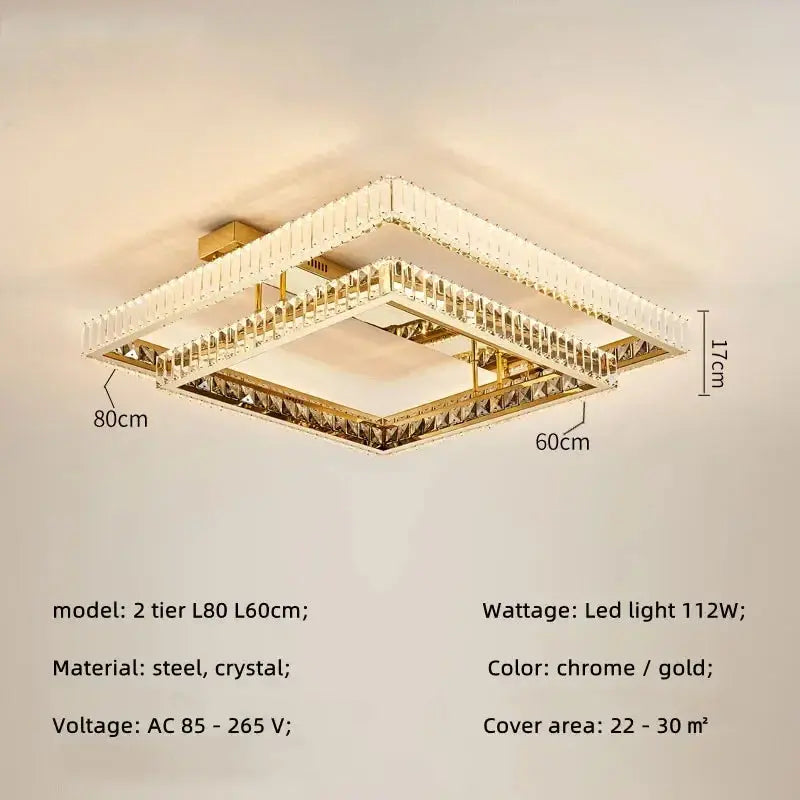 Luxurious Crystal LED Ceiling Chandelier ChandeliersLife®
