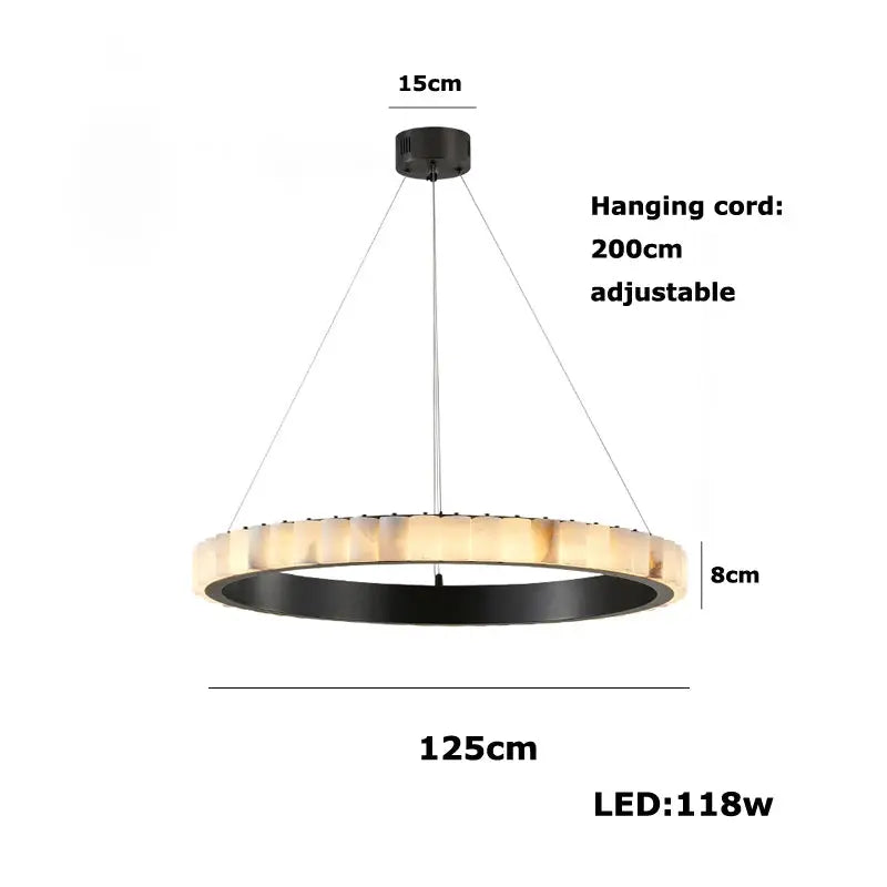 Golden Black Marble Luxury Hanging Lamp ChandeliersLife®