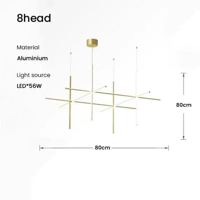 Nordic Minimalist Italian Tube Chandeliers