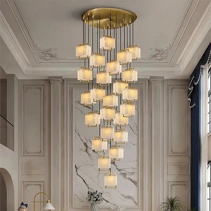 Modern Marble Chandelier Rectangle Pendant ChandeliersLife®