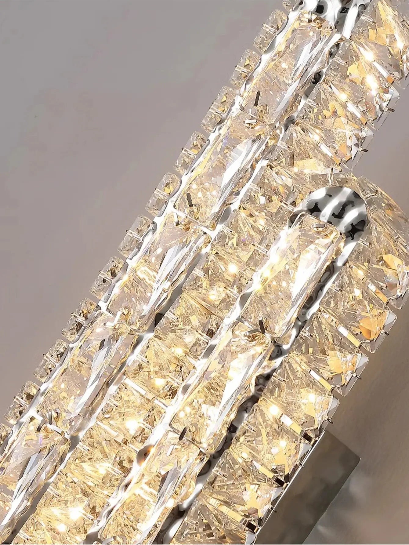Double Row Crystal Wall Light