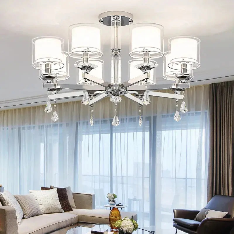 Nordic Luxury Crystal Chandelier Modern Design Clear Glass Light For Living Dining Room Bedroom Study Kitchen Island Lamp ChandeliersLife®