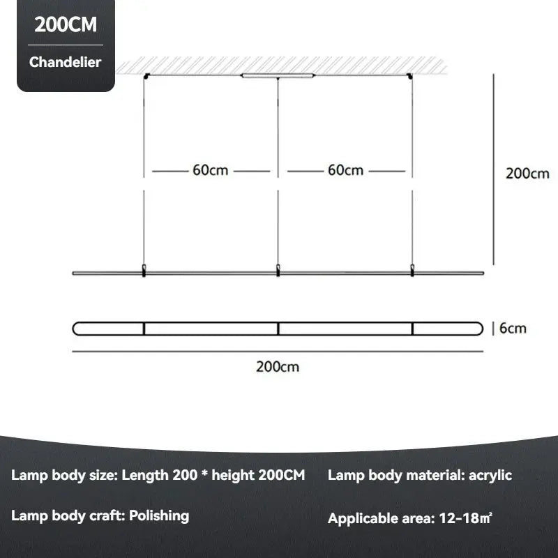 Long Strip Post Modern Lighting ChandeliersLife®