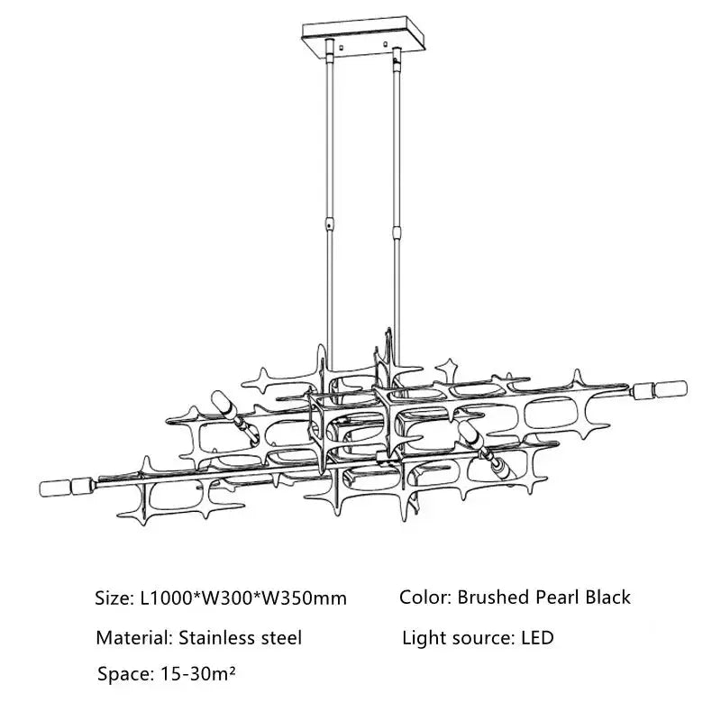 Luxury Restaurant Chandelier Retro Industrial Lighting Fixtures Stainless Steel Creative Living Room Bar Decor LED Hanging Lamps ChandeliersLife®