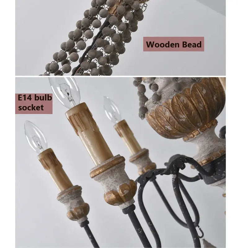 Wooden Farmhouse Chandelier