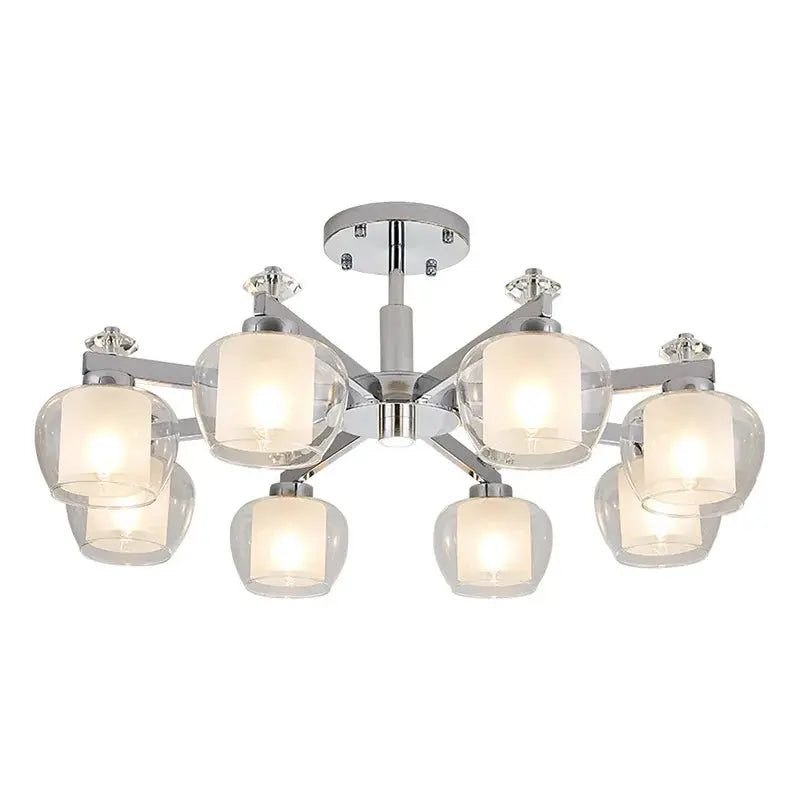 Modern Chrome Chandelier Lighting Ceiling Wrought Iron With LampShade Luxury For Living Room Bedroom 110v-220v Lamp ChandeliersLife®