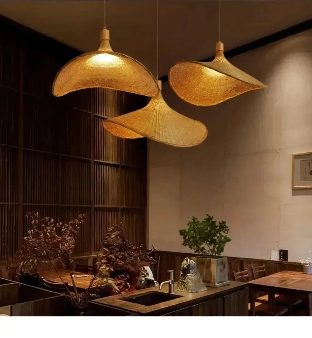 Retro Chinese Style Creative Straw Hat Chandelier ChandeliersLife®