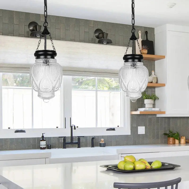 Farmhouse Suspension Glass Pendant Lights