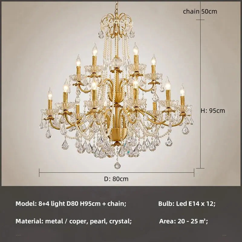 French Luxury Candle Chandelier