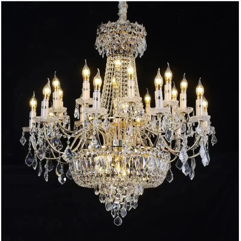 Modern Luxurious Style Crystal Pendant Lamp Golden Chrome Candle Art Living Room Restaurant Bedroom Villa 90~240V Pendant Lamps ChandeliersLife®