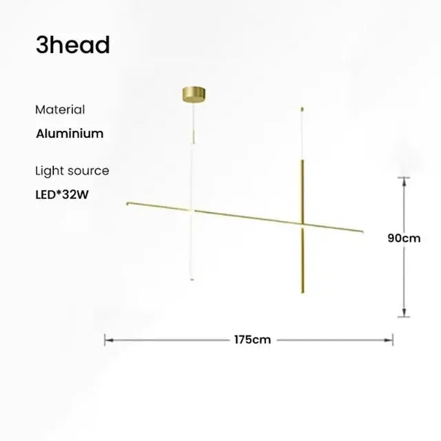 Nordic Minimalist Italian Tube Chandeliers