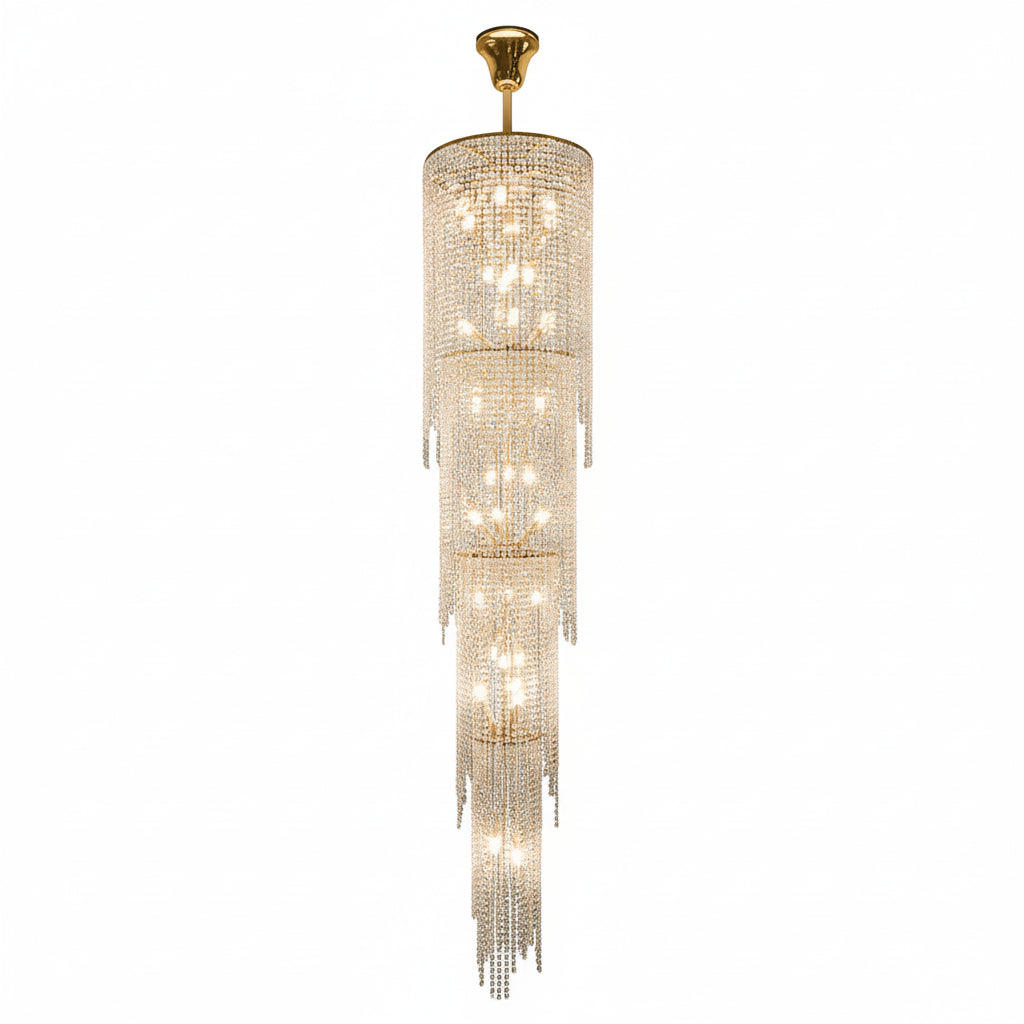 Luxury Crystal Chandelier for High Ceiling Rotate Staircase Villa Hotel Living Room High Pendant Light Indoor Lighting Fixture ChandeliersLife®