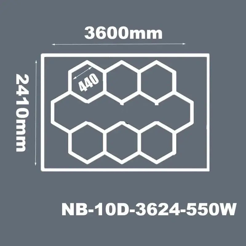 Hexagon Ceiling Light for Car Showroom Workshop ChandeliersLife®