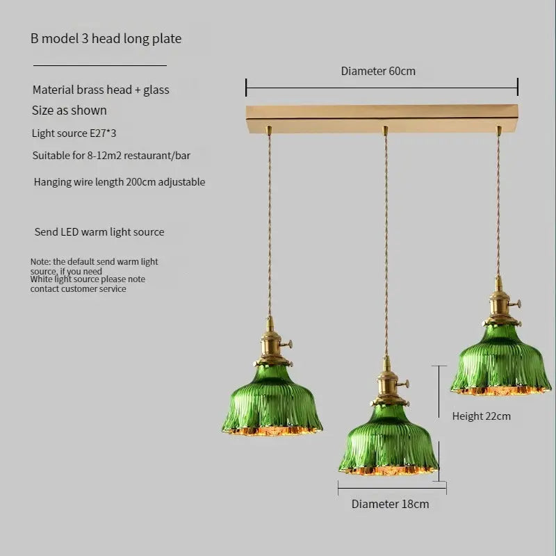 Scandinavian Green Glass Pendant Lights ChandeliersLife®