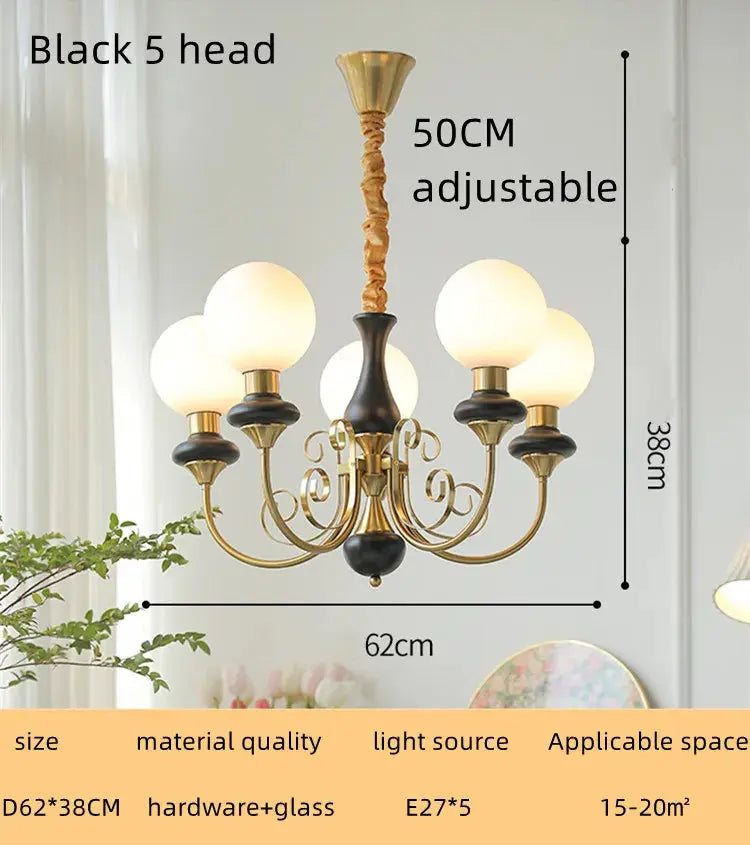 Nordic Retro Pastoral Cream Style Chandelier Bedroom Living Room Dining Room Ceiling Chandelier French Homestay LED Chandelier ChandeliersLife®