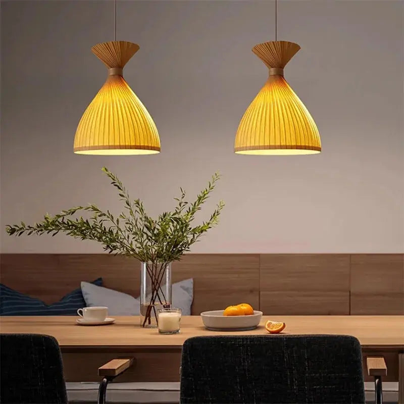Japanese Wabi-sabi Wooden Pendant Light ChandeliersLife®
