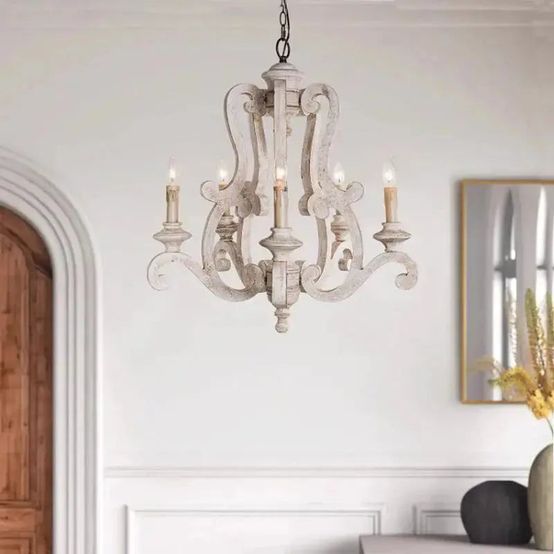 Antique Farmhouse Wooden Chandelier ChandeliersLife®