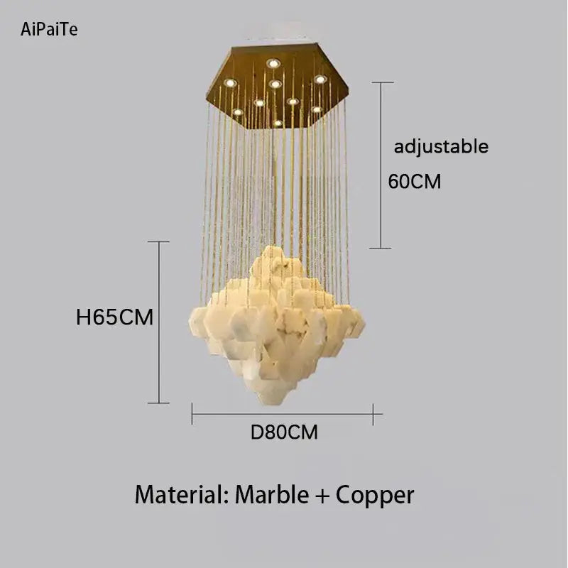 Nordic Retro Square Snowflake gypsum LED chandelier Hardware ceiling  lustre Creative restaurant design decorative Dimmable ChandeliersLife®