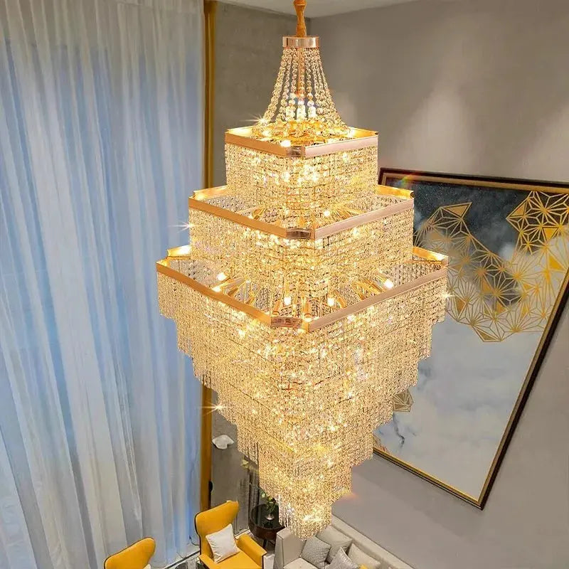 Rose Gold Stair Chandelier Luxury Chandelier
