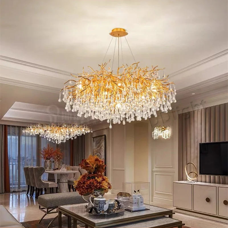 Unique Luxury Crystal Ceiling Chandelier