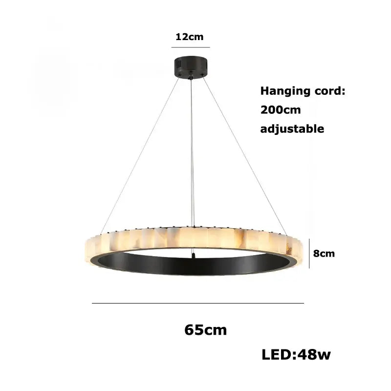 Golden Black Marble Luxury Hanging Lamp ChandeliersLife®