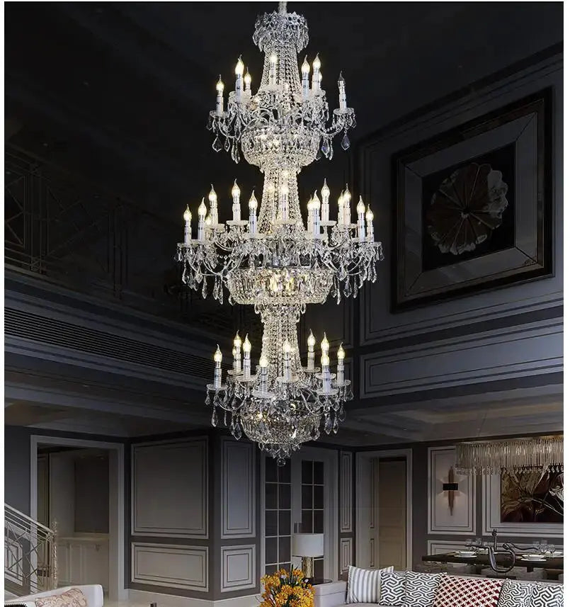 Modern Luxurious Style Crystal Pendant Lamp Golden Chrome Candle Art Living Room Restaurant Bedroom Villa 90~240V Pendant Lamps ChandeliersLife®