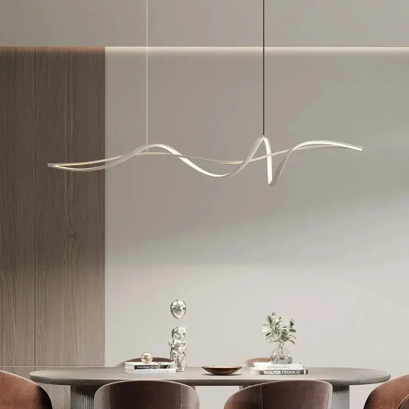 Ribbon Shape Design Dining Island LED Chandelier