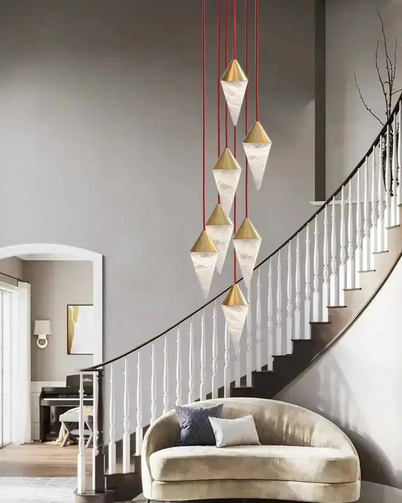 Modern Alabaster Cone Cluster Chandelier ChandeliersLife®