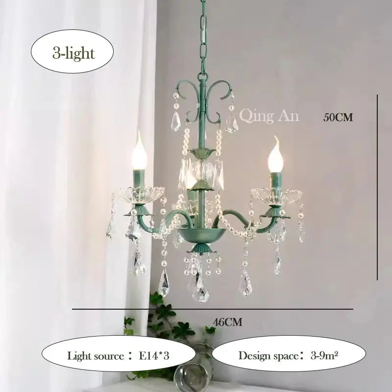 Crystal Green Glass Chandeliers