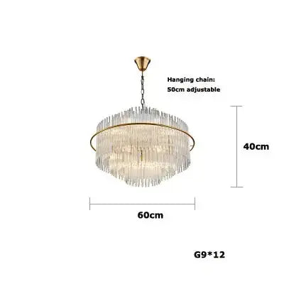 Crystal Designer Oval Round Chandelier