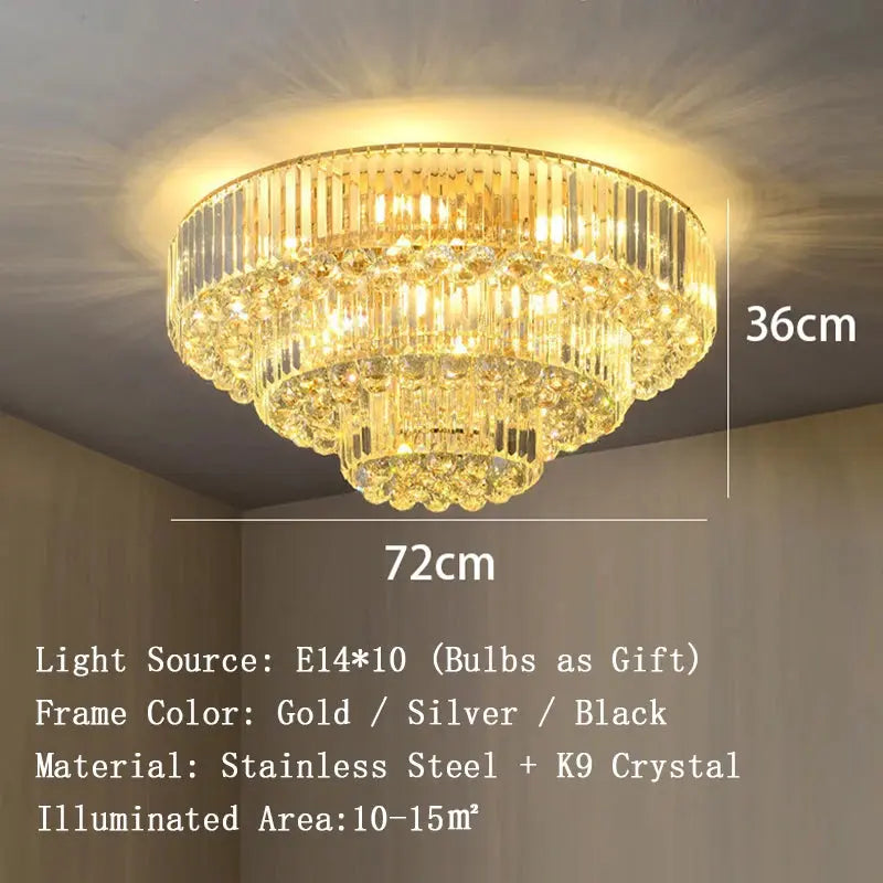 Luxury Crystal Classical Ceiling Light Fixtures