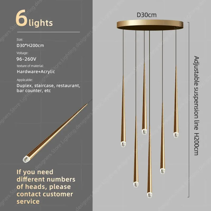 Light Sitting Room Villa Staircase Chandelier ChandeliersLife®