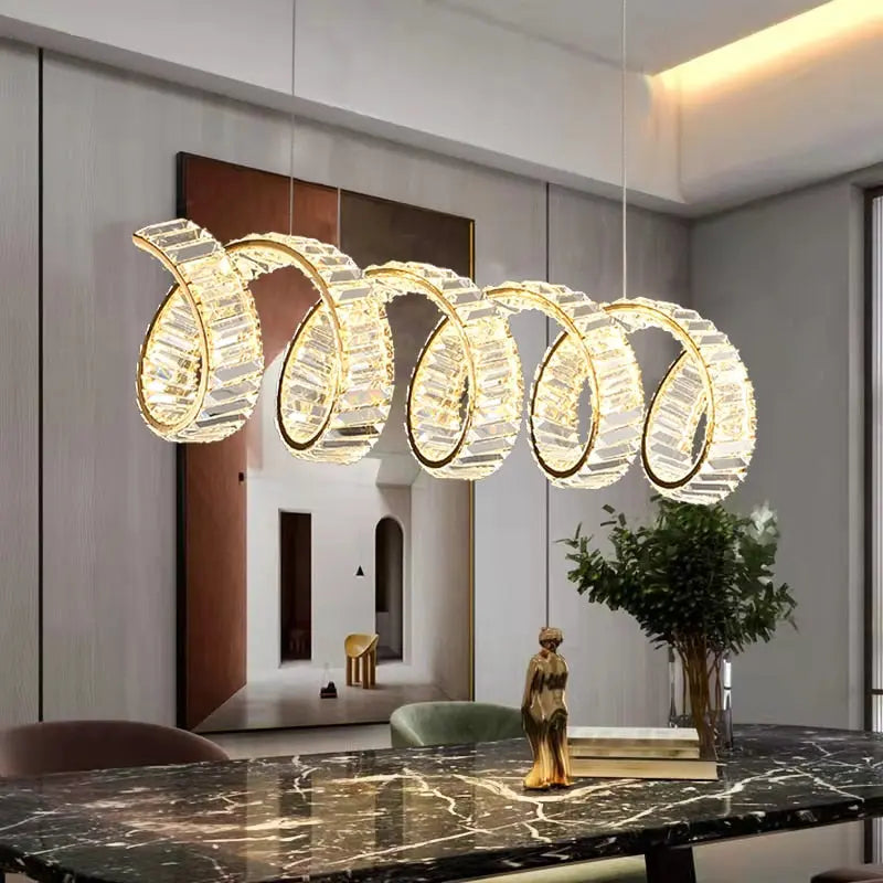 Luxury Led Wave Crystal Chandelier ChandeliersLife®