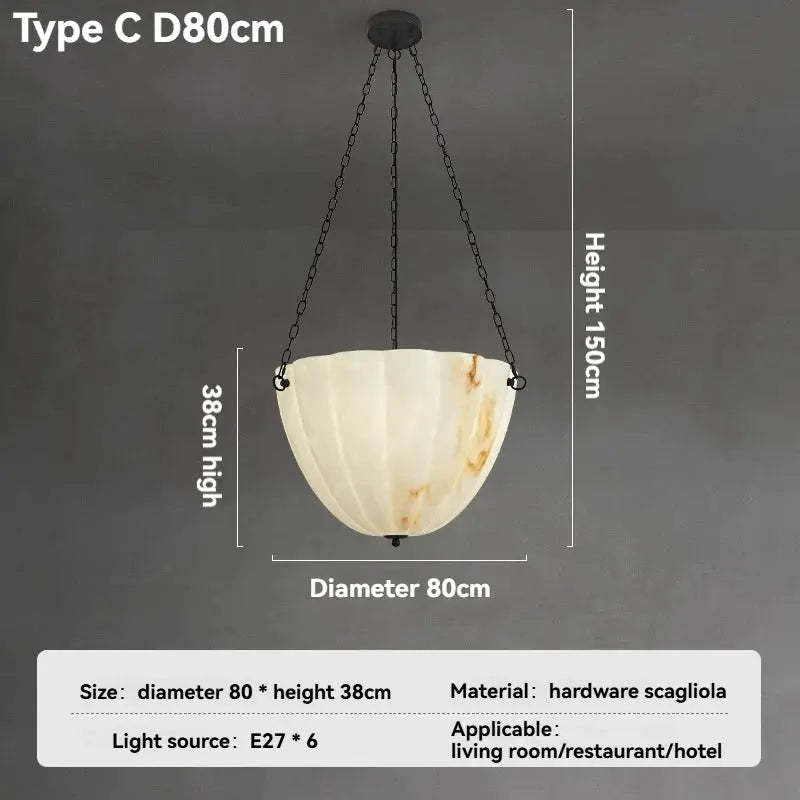 White Artistic Marble Chandelier For Dining Room ChandeliersLife®