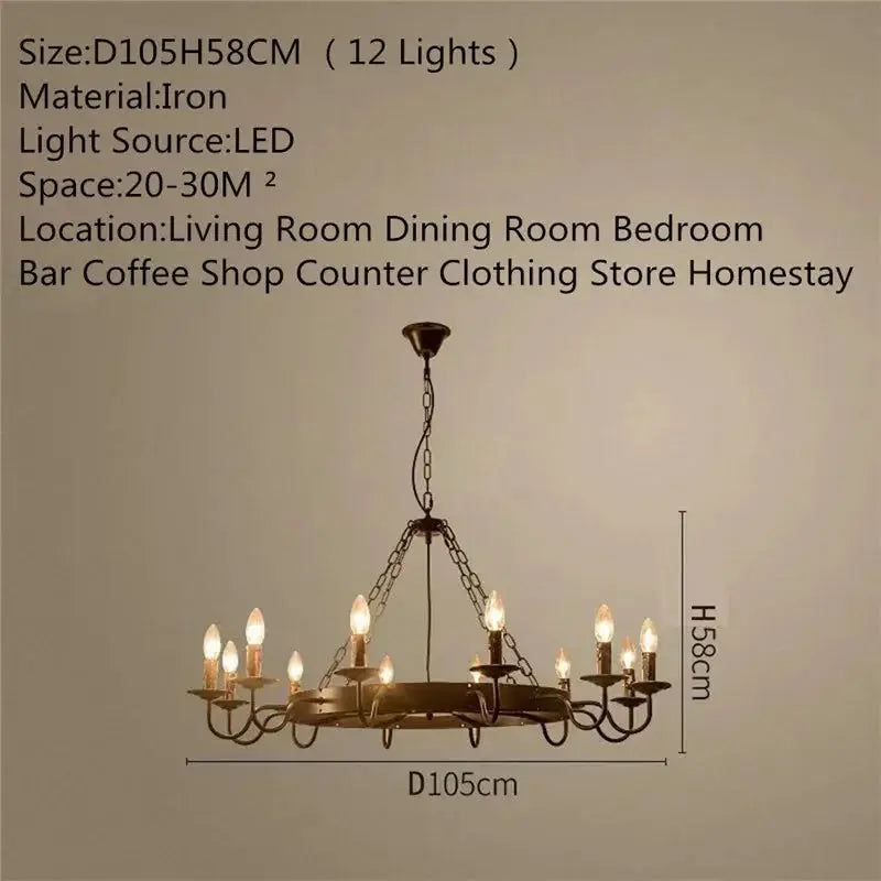 Industrial Retro Decor Chandelier ChandeliersLife®