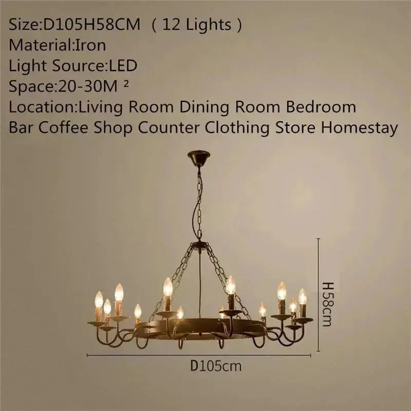 Industrial Retro Decor Chandelier ChandeliersLife®