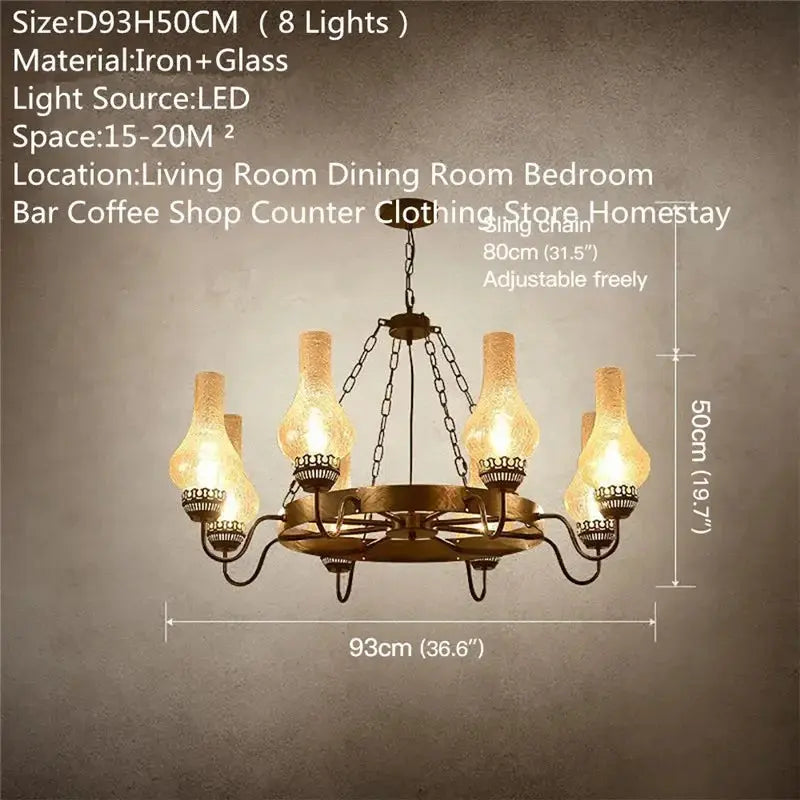 Industrial Retro Decor Chandelier ChandeliersLife®