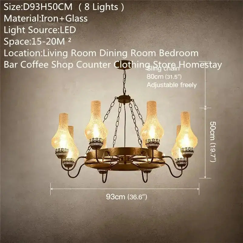 Industrial Retro Decor Chandelier ChandeliersLife®