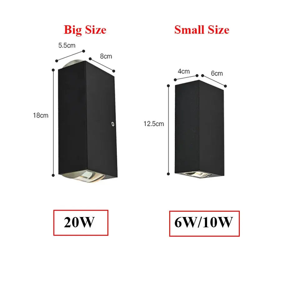 Waterproof LED Up Down Garden Wall Light