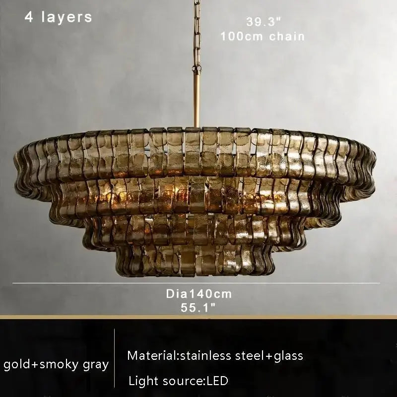 2026 Luxury Glass Dining Room Chandelier