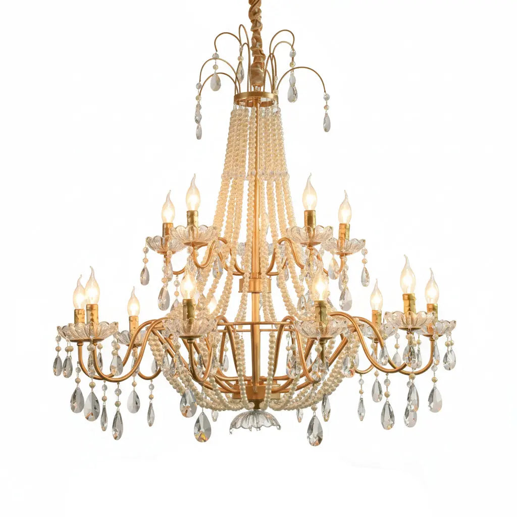 French Design Pearl Crystal Chandelier ChandeliersLife®