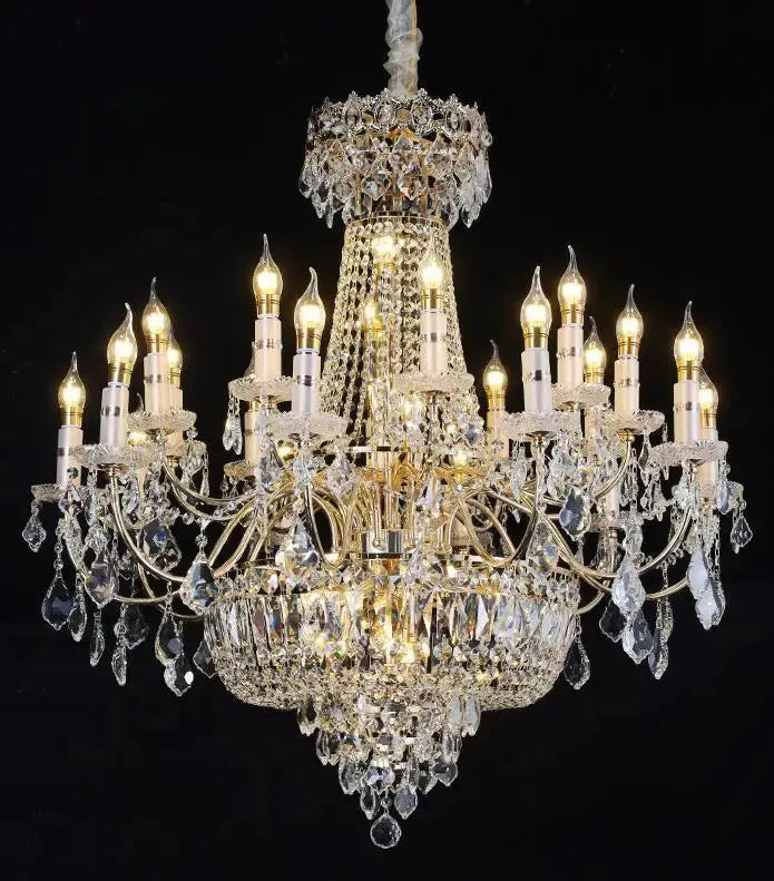 Modern Luxurious Style Crystal Pendant Lamp Golden Chrome Candle Art Living Room Restaurant Bedroom Villa 90~240V Pendant Lamps ChandeliersLife®