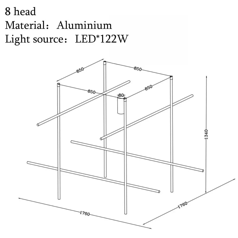 Nordic Minimalist Italian Tube Chandeliers
