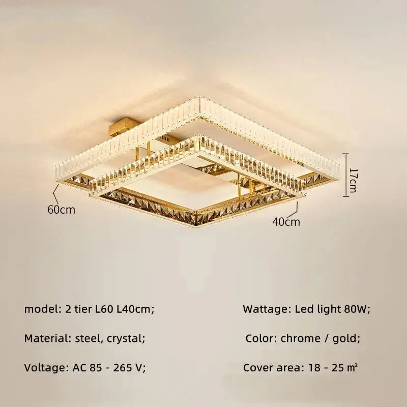 Luxurious Crystal LED Ceiling Chandelier ChandeliersLife®